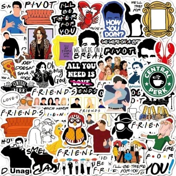 F.R.I.E.N.D.S. Show Assorted Stickers - Picture 1 of 7